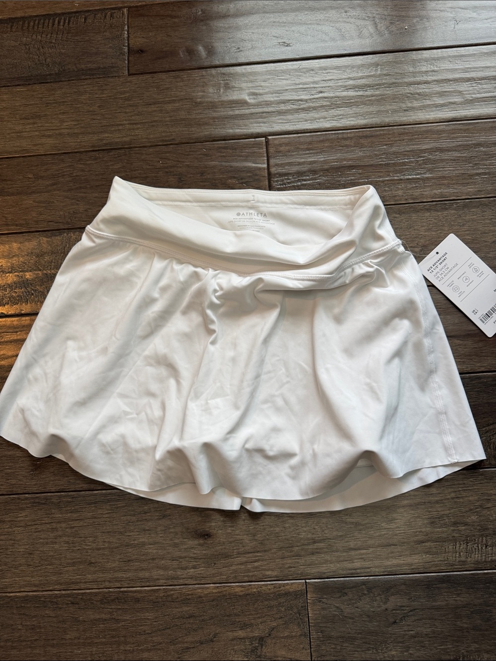 Athleta White Performance Skort with Built-In Shorts ace advantage